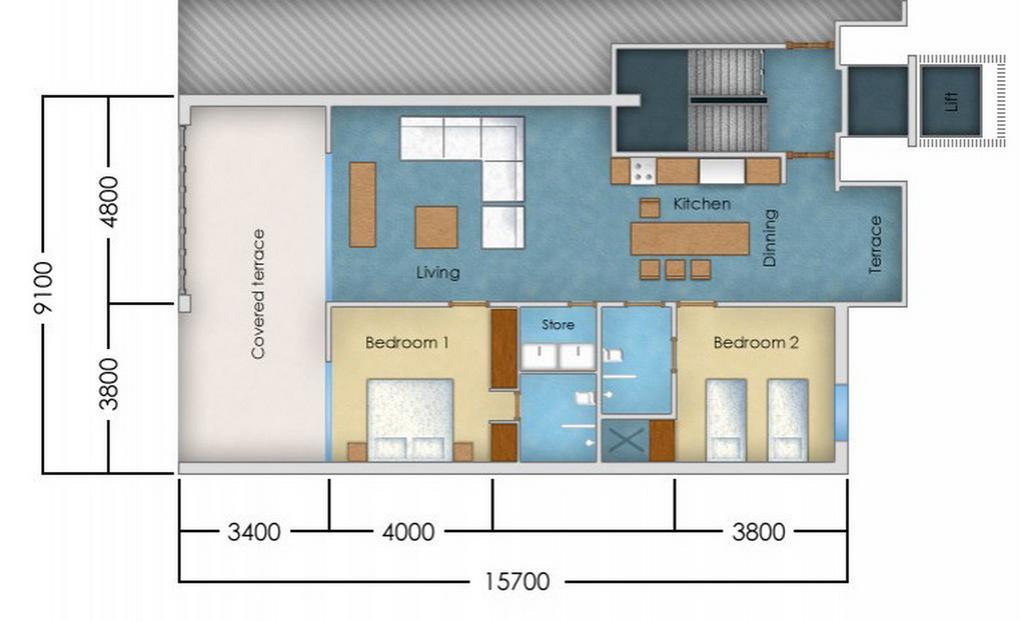 Apartamento de 2 Quartos com Jardim Privativo